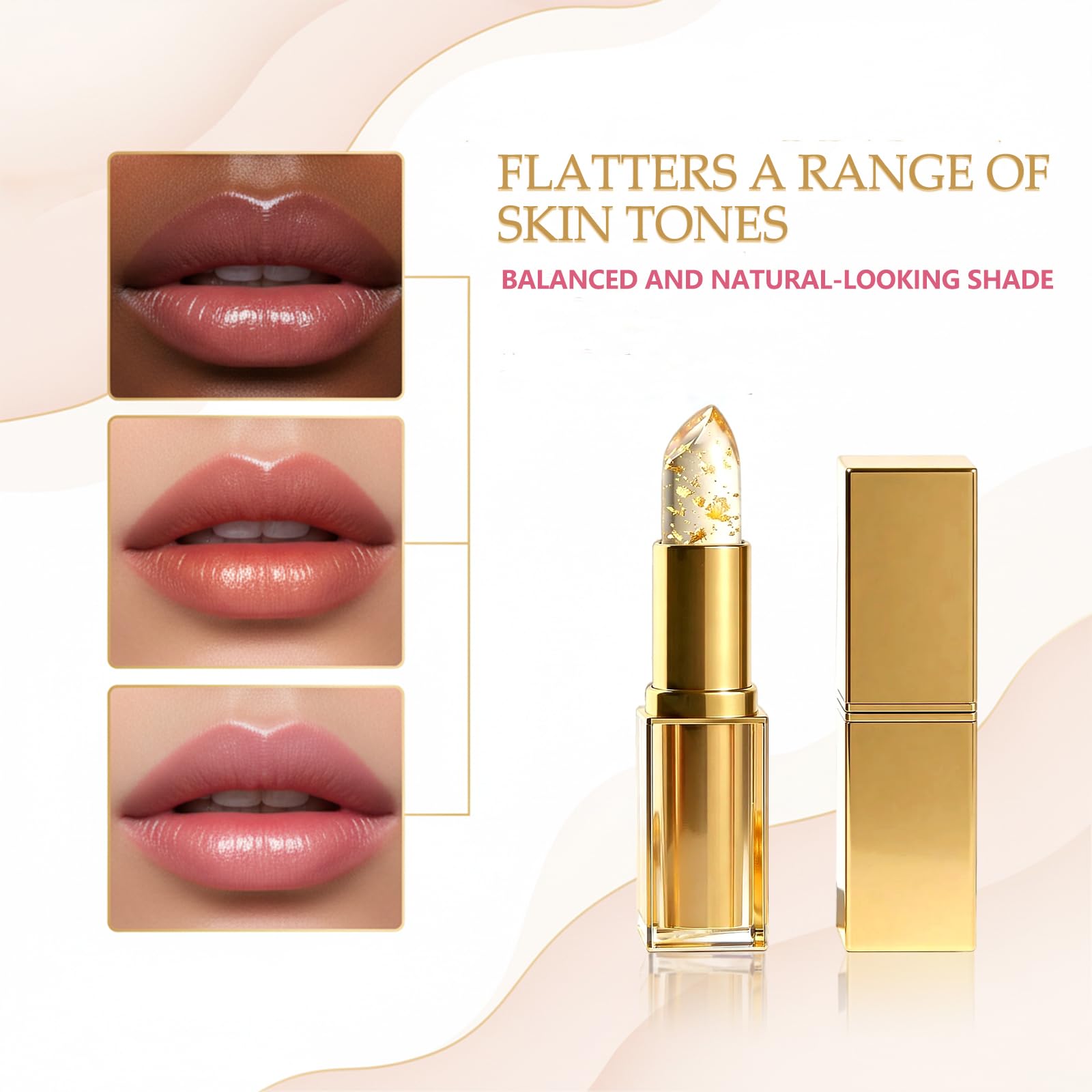 Coellyo Color Changing Lipstick for Older Women, Ph Adjusting Clear Lip Gloss, Transferproof Color Lipstick Long-Lasting Hydration Without Stripping, Keeping Makeup In Place for Up To 8+ Hours — view 5