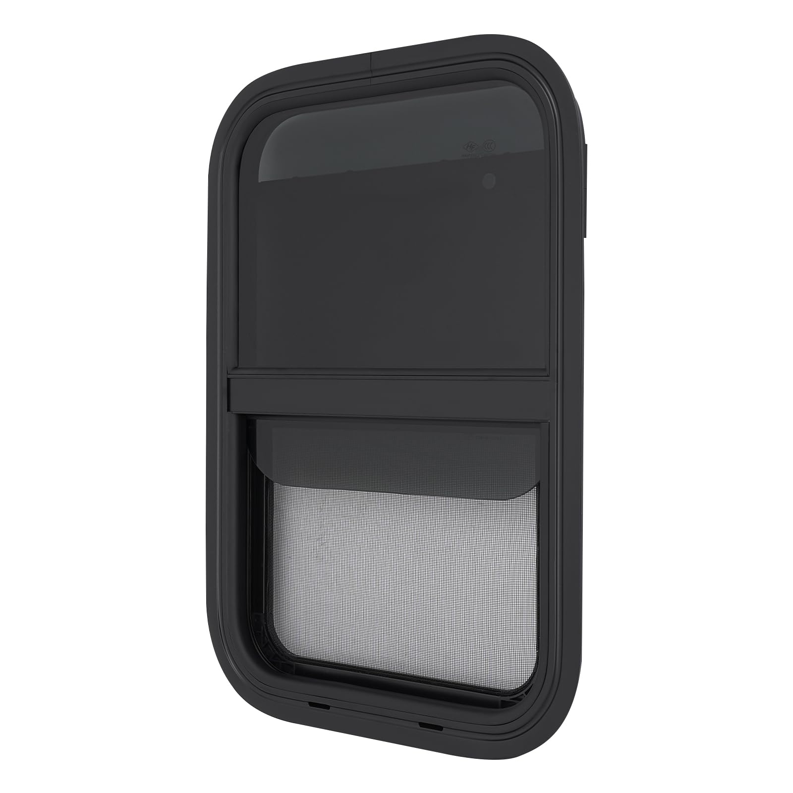 Finestra a ghiera colorata per camper 380 x 560 mm, per roulotte, finestre laterali verticali, in vetro temperato, finestra di ventilazione per camper e camper
