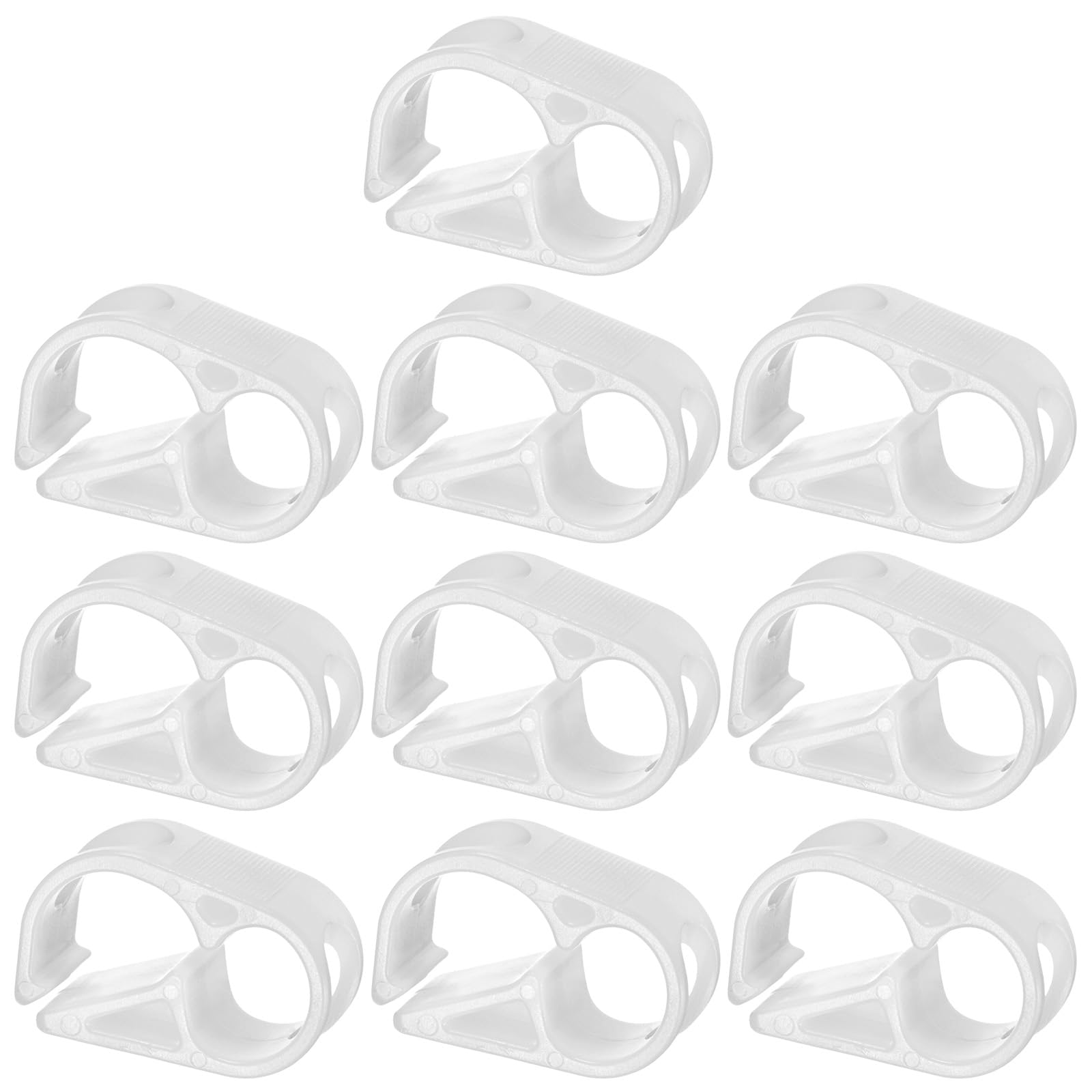 M METERXITY 10-Pack Adjustable Plastic Tubing Clamps 1/4-5/16 Inch Water Flow Control Tube Clip Adjustment Hose Pipe Clips for Beer Bottle/Plumbing/Instruments/Equipment [White]