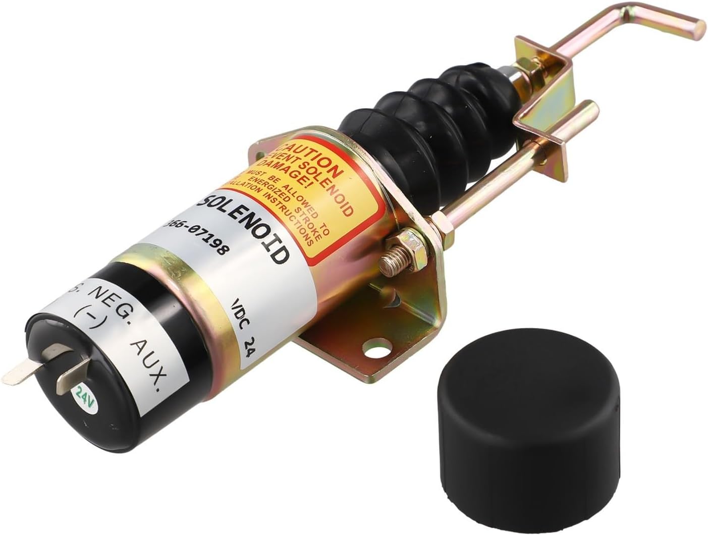 Fuel Shut Off Solenoid Metal 366-07197 Replacement, for F3L F4L Engine LPW Series Precise Fuel Control(24V)