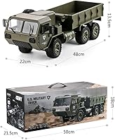 Vista 6 de Coche de control remoto a control remoto, camión súper militar, 6 ruedas de tracción completa, automóvil de escalada a escala 2.4G, camión pesado