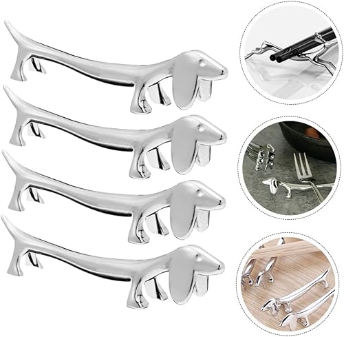 Miniatura 8 de BESTonZON 30 Pcs Puppy Chopstick Rest Adorno para Mesa De Desk Topper Spoon Fork Rack Spoon Rest Fork Rest Chopstick Base Cutlery Holder Kitchen