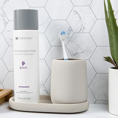 Miniatura 3 de CariFree Enjuague de mantenimiento (uva) enjuague bucal con flúor  Cuidado bucal anticaries recomendado por dentistas  Xilitol  Neutraliza el pH