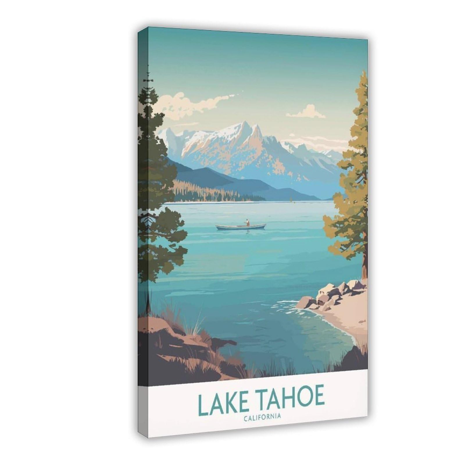 Bareronor Lake Tahoe Canvas Poster for Office Decor Gift
