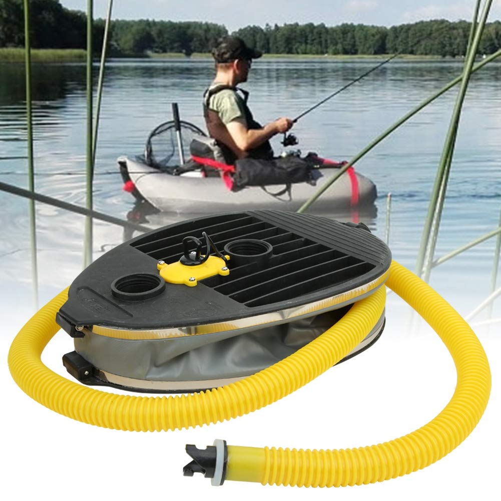 Tbest Pompa a Pedale per Barche, Pompa a Pedale per Barche Ad Alta Pressione da 10 Litri Pompa Ad Aria Gonfiabile Portatile per Gommone per Zattera per Kayak in Canoa