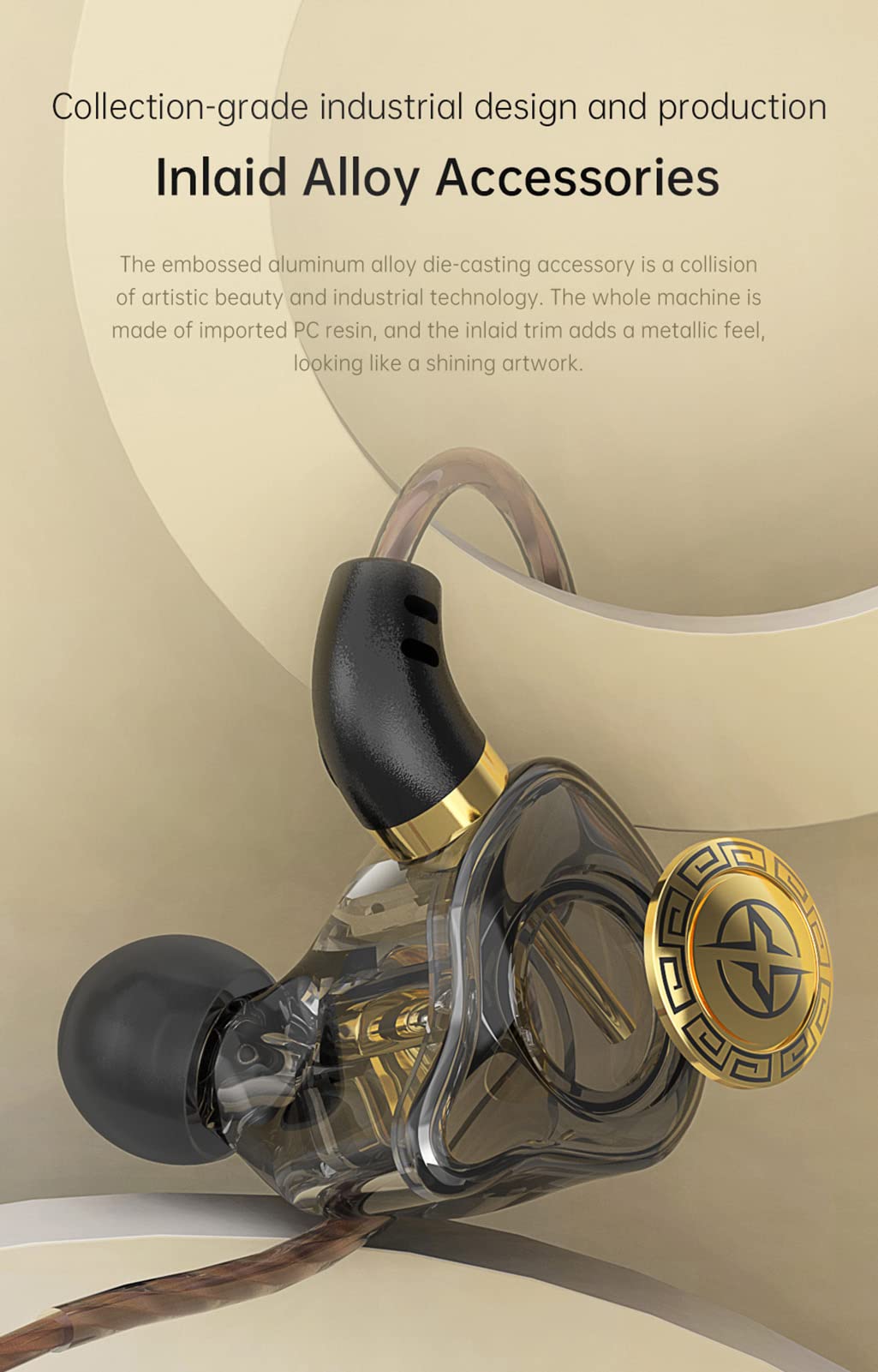 FEDAI 1 paire d'écouteurs intra-auriculaires, 11 mm, bobine mobile, écouteurs HiFi, avec écouteurs filaires de 3,5 mm (avec micro bleu)