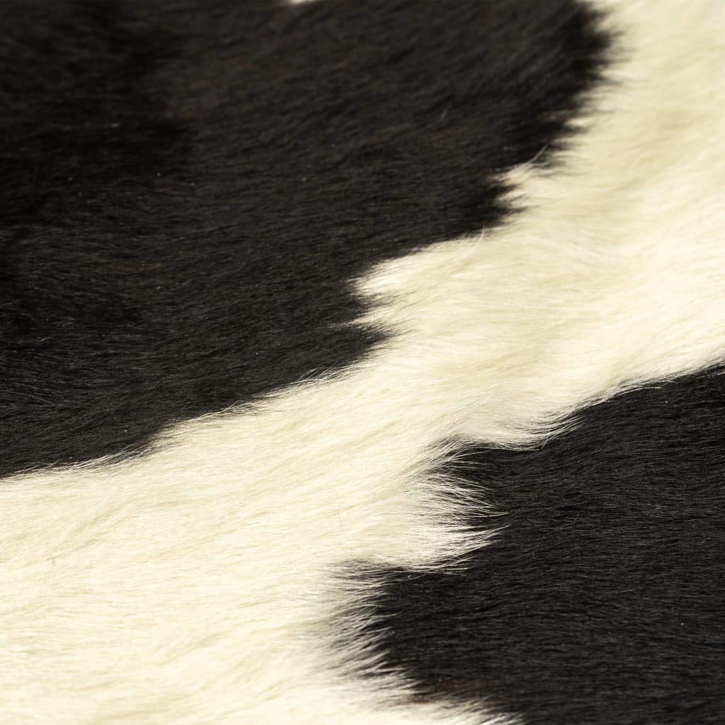 Willood Alfombra de Piel de Vaca Auténtica Negro y Blanco 180x220 cm