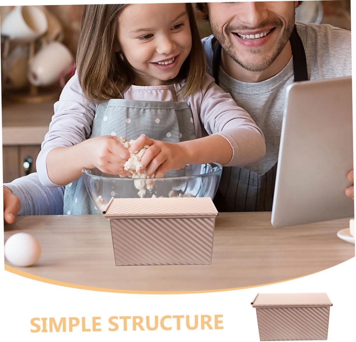Hemobllo 2pcs Loaf Pan with Lid Reusable Carbon Steel Toast Baking Mold for Home and Bakery Use Excellent Thermal Conductivity Capacity for Delicious Toast