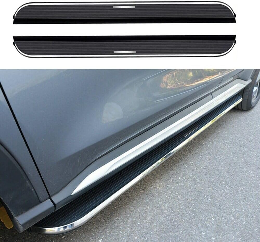 Black with Silver Running Boards Fits for Subaru Forester 2019-2023 Side Step Nerf Bar