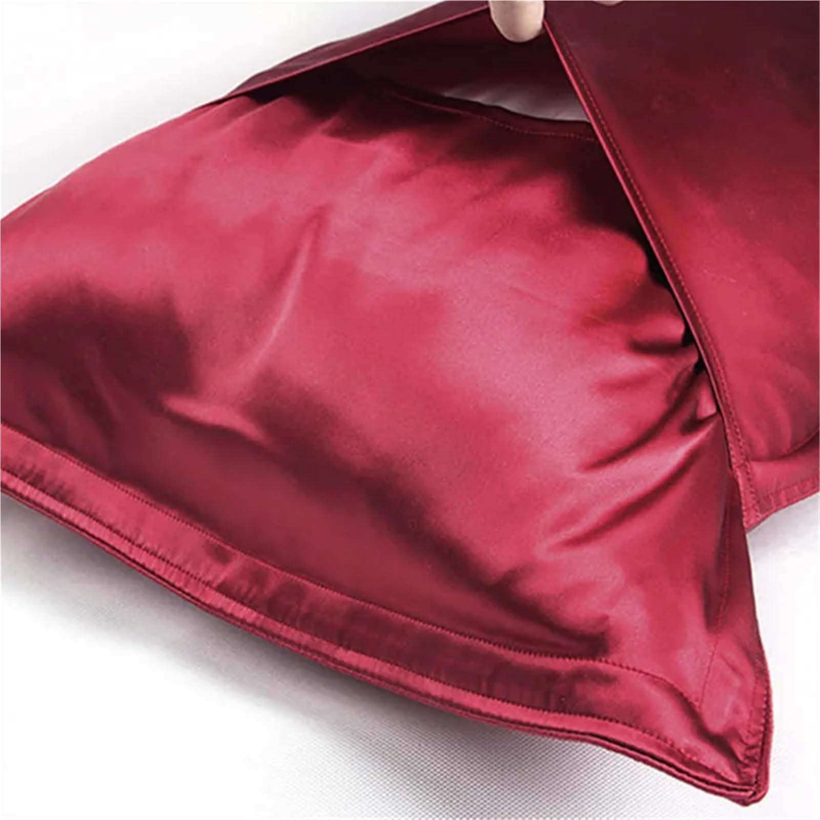 Funda de Almohada 19MM, 1 Unidad, Funda Seda Morera en Ambos Lados, sobre, Colores Lisos, cómoda y Transpirable(Champagne,51x91 cm)