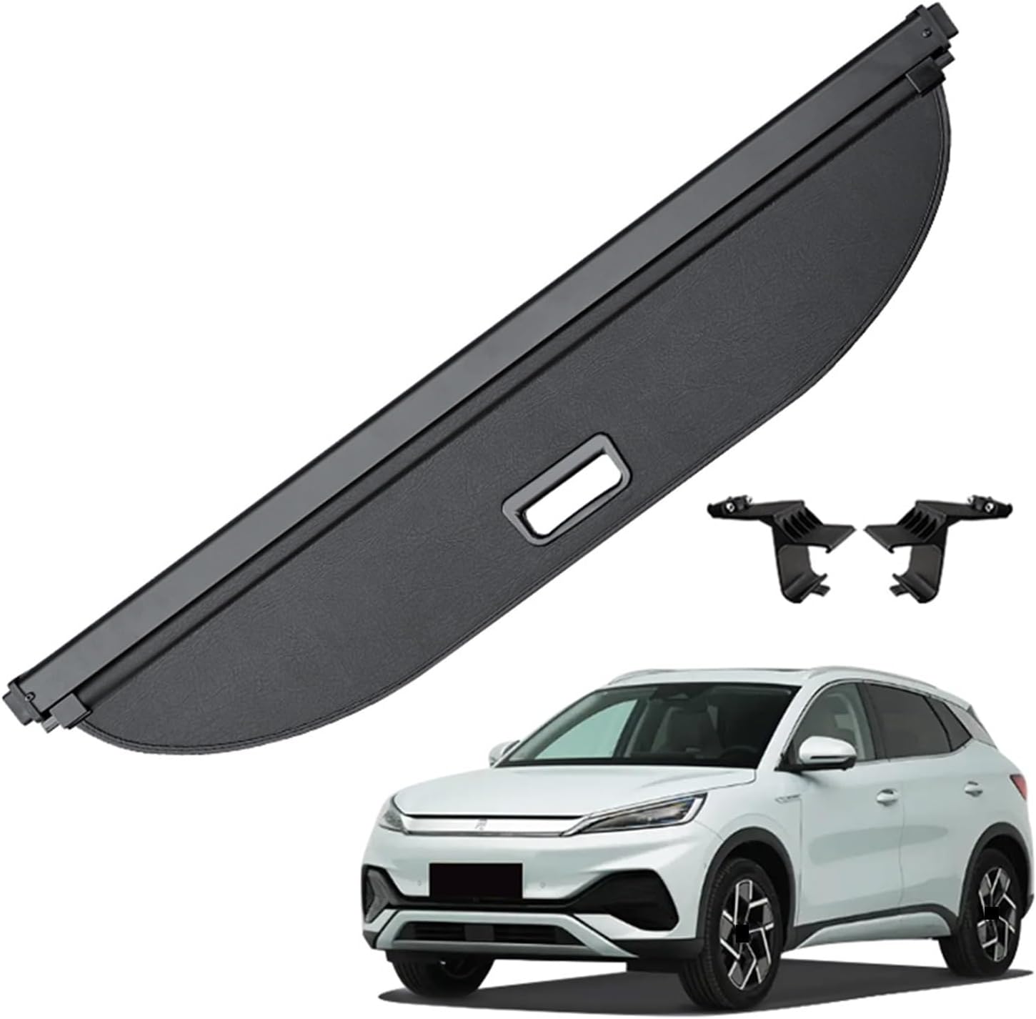 for BYD ATTO 3 2022 2023 2024 Retractable Trunk Cargo Cover Parcel Rack Shield Privacy BYD Auto Accessories(Leather)