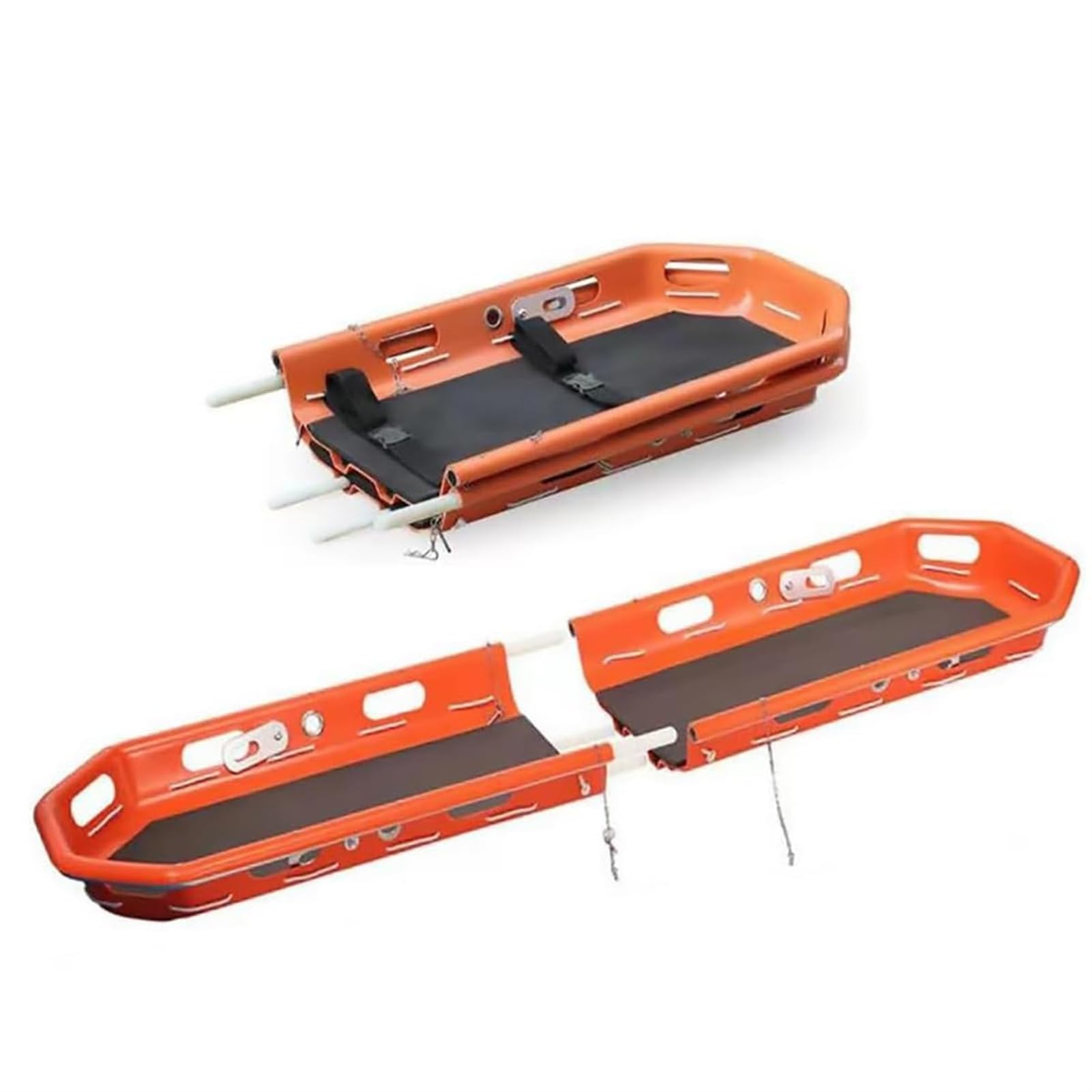 SGKOMN Helicopter Rescue Basket Stretcher, Aluminum Emergency Basket with Sling, Folding and Portable Design Medical Stretcher, for Rapid Air and Ground Rescue