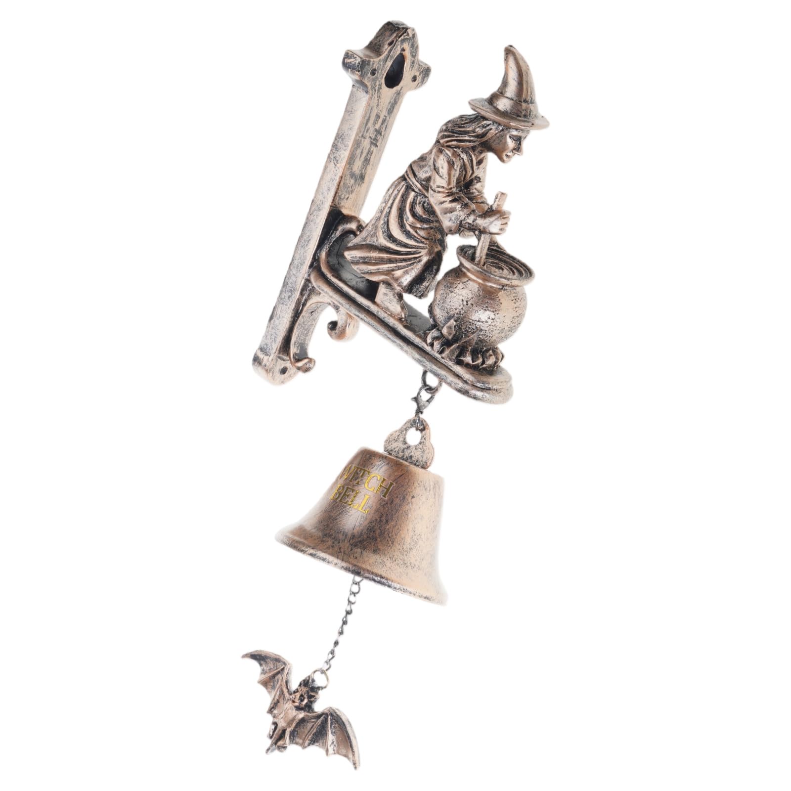 Tsophreniq Potion Witch Halloween Interactives Witches Doorbell Metal Crafted Outdoor Decoration Magics Sound Light Effect Witches Doorbell Halloween Decoration
