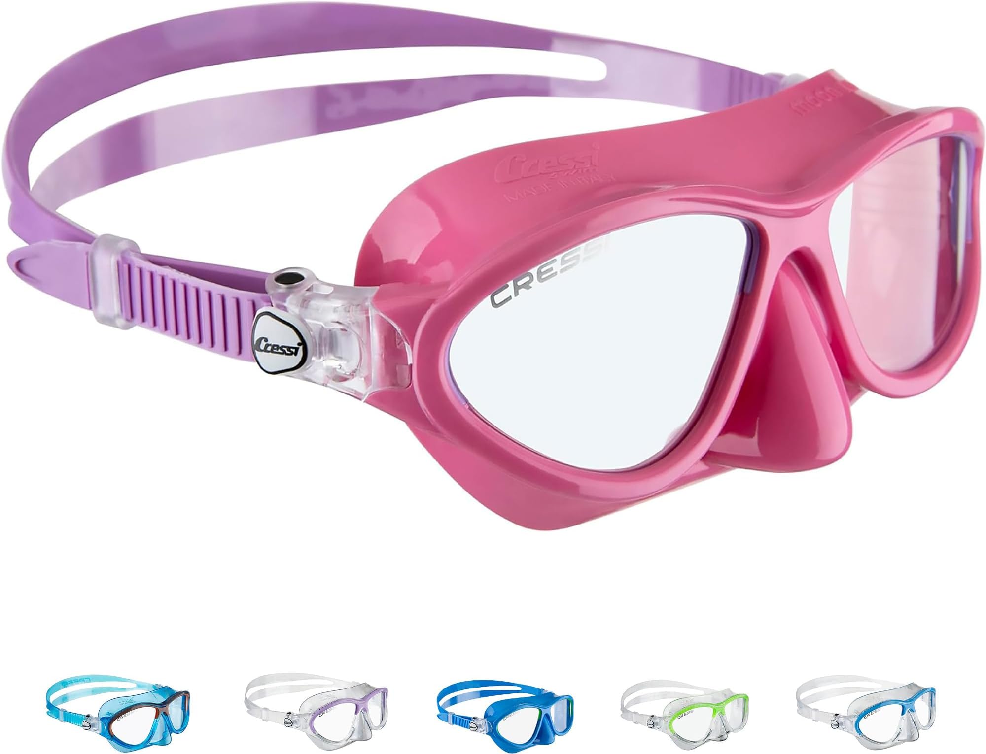 Kids Comfortable Silicone Mask with Adjustable Strap, for Snorkeling and Pool - for Children 7 to 15 Years Old | Moon