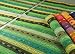 Ivenf Set of 6 100% Handmade Woven Braided Ribbed Cotton Table Placemats Rainbow Green 12" x 18"