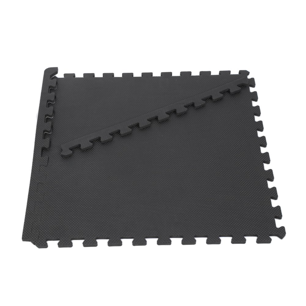 Schutzmatten Set,Bodenschutzmatte Fitness,Trainingsmatte für Sportgeräte, extra Dicker und robuster Sportboden,Puzzlematte Boden,6 Stück (Schwarz-A)