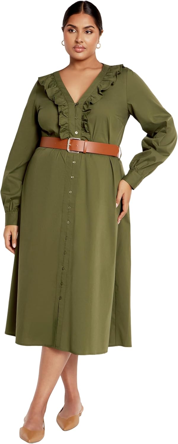 City Chic Women's Plus Size Dress - Zoe Belted