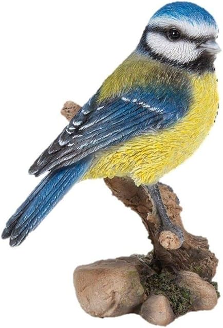 Vivid Arts Perched Blue Tit Home or Garden Ornament (WBC-BT05-F)