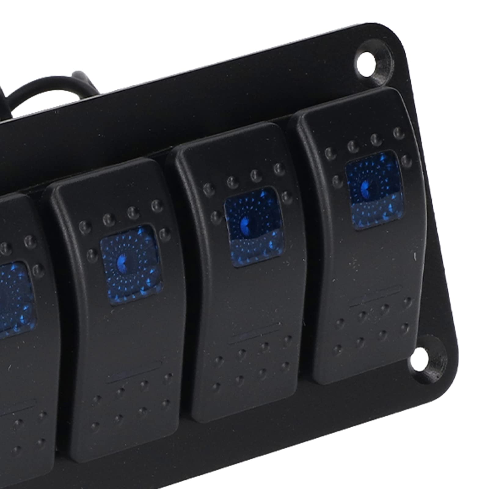 Dioche Pannello Interruttori a Bilanciere a 8 Gruppi per Barche Marine, Interruttore On/off Retroilluminato a LED, Impermeabile, con Protezione da Sovraccarico per Auto, Autobus, Barche Marine