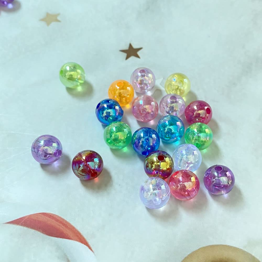 Craftdady 160pcs 10mm Acrylic Round Beads - AB Color Bubble Spacer Beads For DIY Jewelry Making - View #2
