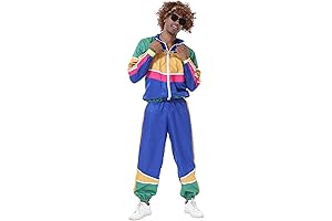 Mens 80s Tracksuit Retro Sportswear for an Electrifying 80s Ski Look