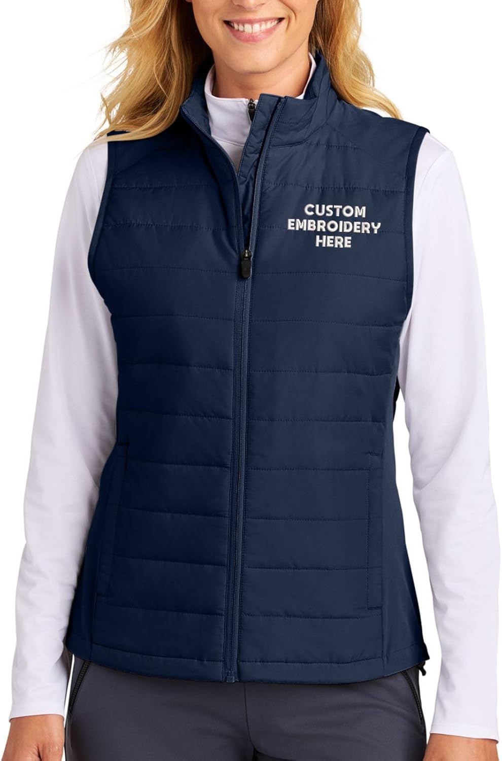 Custom Embroidered Teknical Hybrid Ladies Vest | Personalized Logo Sports Vest for Women | Water Repellent (DWR) Finish