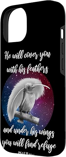 Vista 5 de iPhone 11 Pro He Will Cover You With His Feathers Bible Verse Salmo 91:4