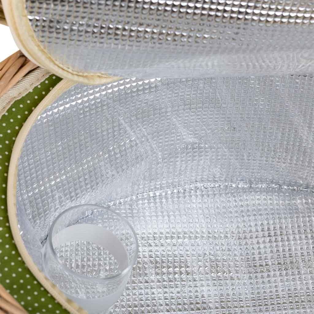 Wanderlust deco Cesta de Picnic 2 Servicios Natural