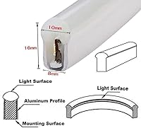 Vista 2 de Tira de luz LED de neón flexible violeta de 110 V, impermeable, cuerda de neón para iluminación de boda, fiesta, decoración del hogar