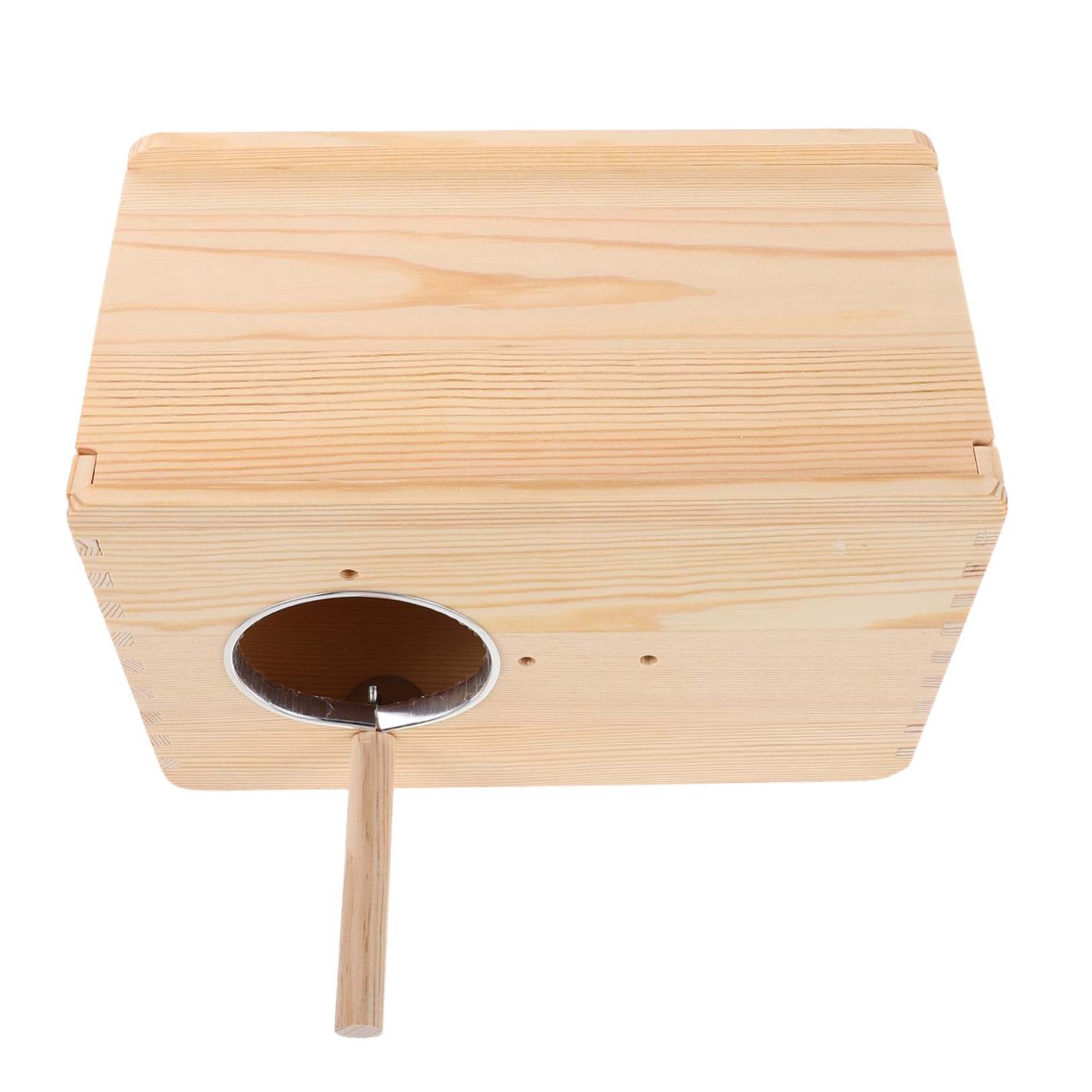 Casa per Uccelli in Legno Solido Nido Allevamento Pappagalli Cocorite e Calopsite con Isolamento Termico e Design Sicuro per Balcone Giardino Patio
