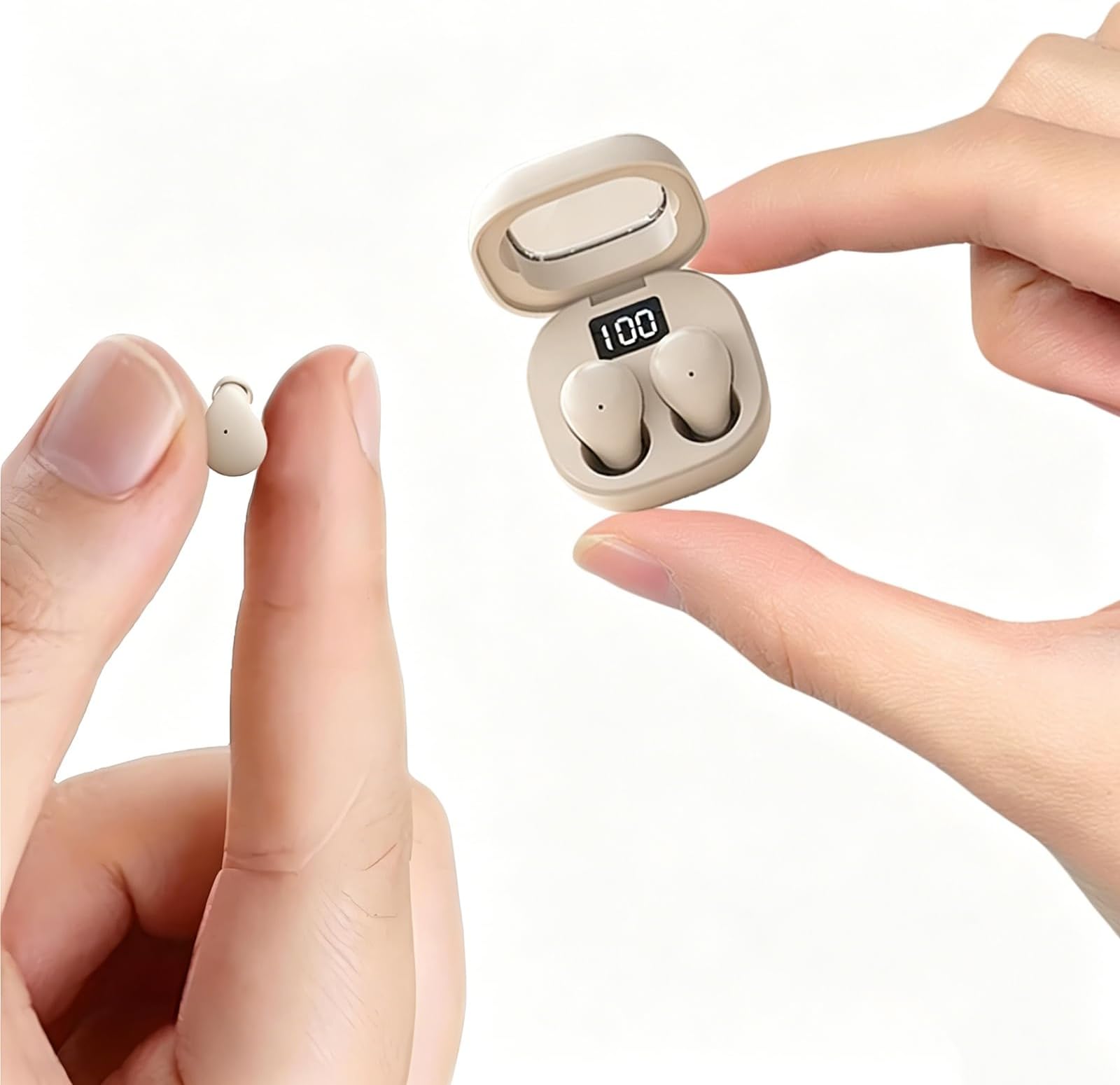 Discreet Mini Invisible Earbuds Wireless Bluetooth Micro Hidden Sleep Tiny Small Earbuds for Sleeping Ear Buds for Small Ears Spy Earpiece Hidden Mini Invisible Headphones for Work