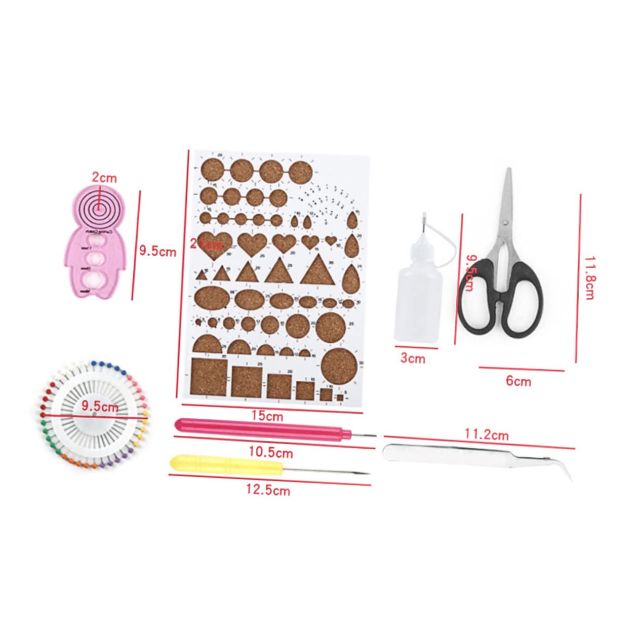 HOODANCOS Complete Paper Quilling Kit 13 Strips Tools for DIY Craft Art Projects