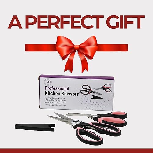 Miniatura 9 de VERSAINSECT en Scissors - Tijeras de cocina de acero inoxidable ultra afiladas | Tijeras de cocina multifunción para pollo, pescado, carne, verduras