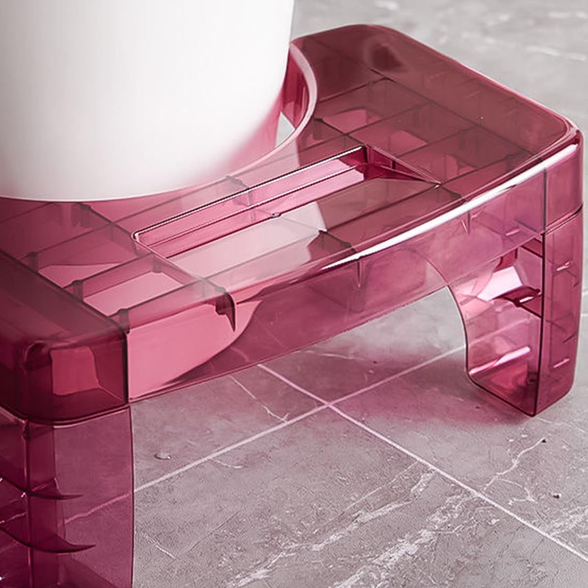 LITAITAI Toilet Stool, Portable Removable 8-Inch Bathroom Stool, Non-Slip Adult Squatting Stool, Child-Assisted Step Stool, Poop Stool Adult Healthy Gift (Purple)