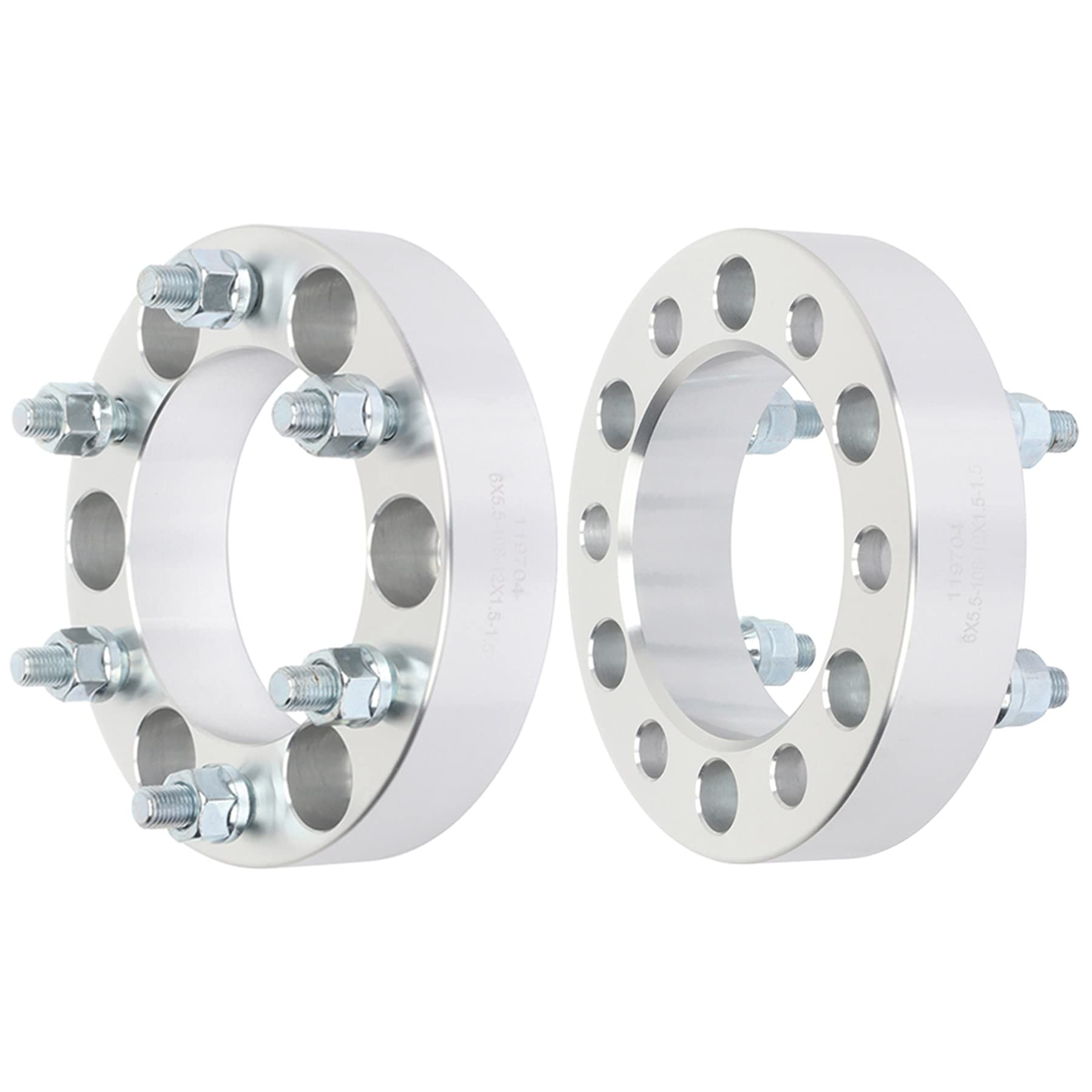 SCITOO 2Pcs 6x5.5 Wheel Spacers 1.5 inch for Toyota Silver