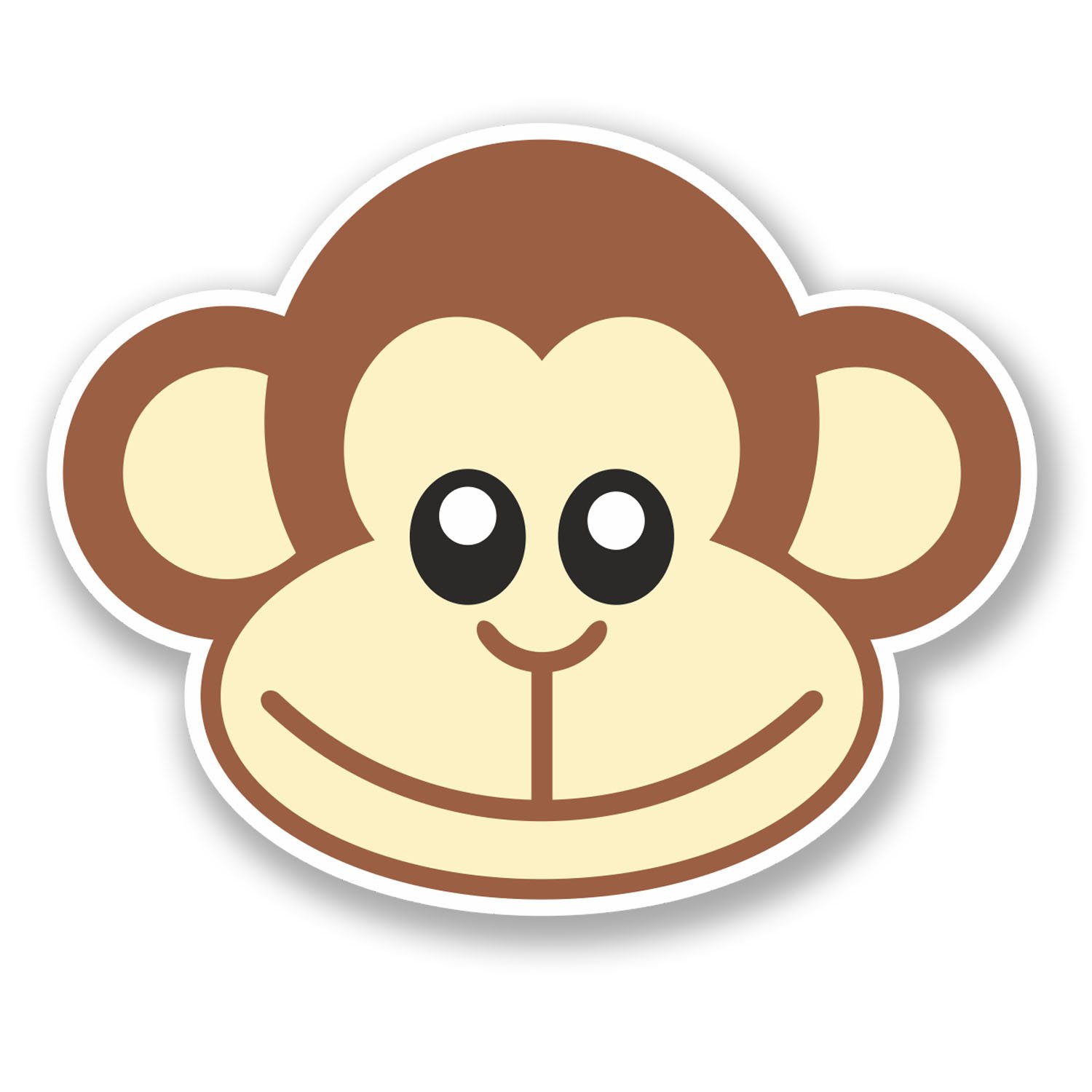 2 x 10cm Cheeky Monkey Vinyl Decal Sticker Bike Laptop Boys Kids Skate Fun #5469 (10cm Wide x 8cm Tall)
