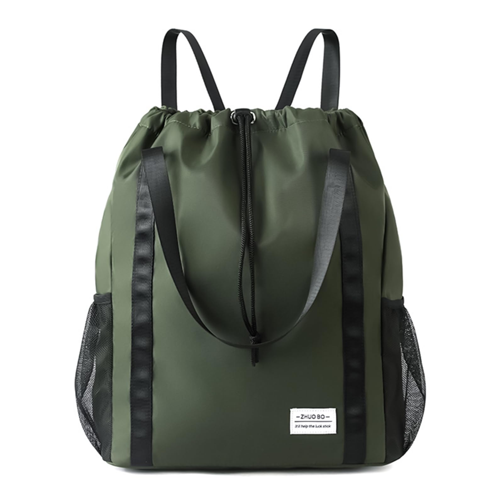 LELE LIFEDrawstring Backpack Bag Water-Resistant Large String Cinch Bag w/Wet Pocket & Long Handles Gym Bag Sports Sackpack