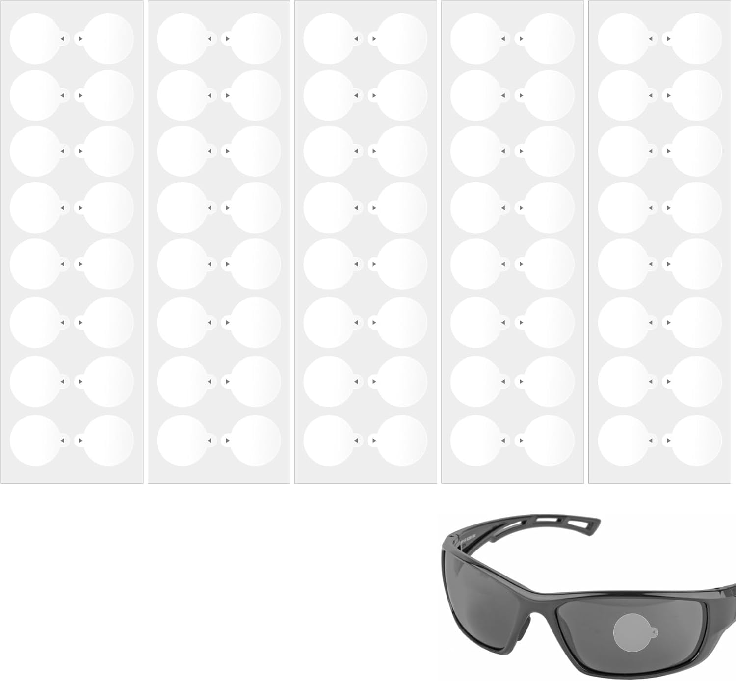 80 Pieces 20mm Semi-Transparent Dot Patch for Shooting Glasses,Essential Accessories to Overcome Cross-Eye Dominance and Improve Accuracy