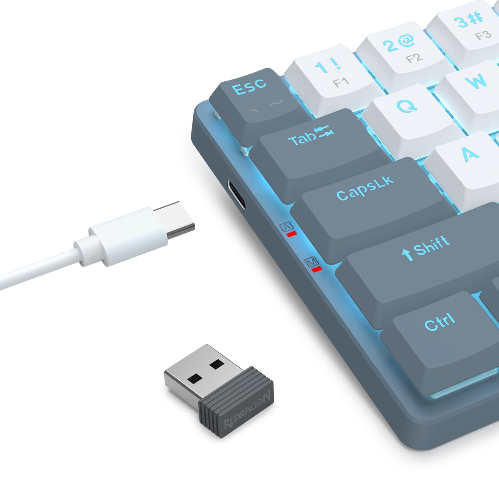 Redragon BS8773 Combo Tastiera Mouse Wireless 78 Tasti 2.4G Meccanica | tastiera mouse wireless 78 tasti meccanica low profile interruttori rossi retroilluminazione blu 2400DPI