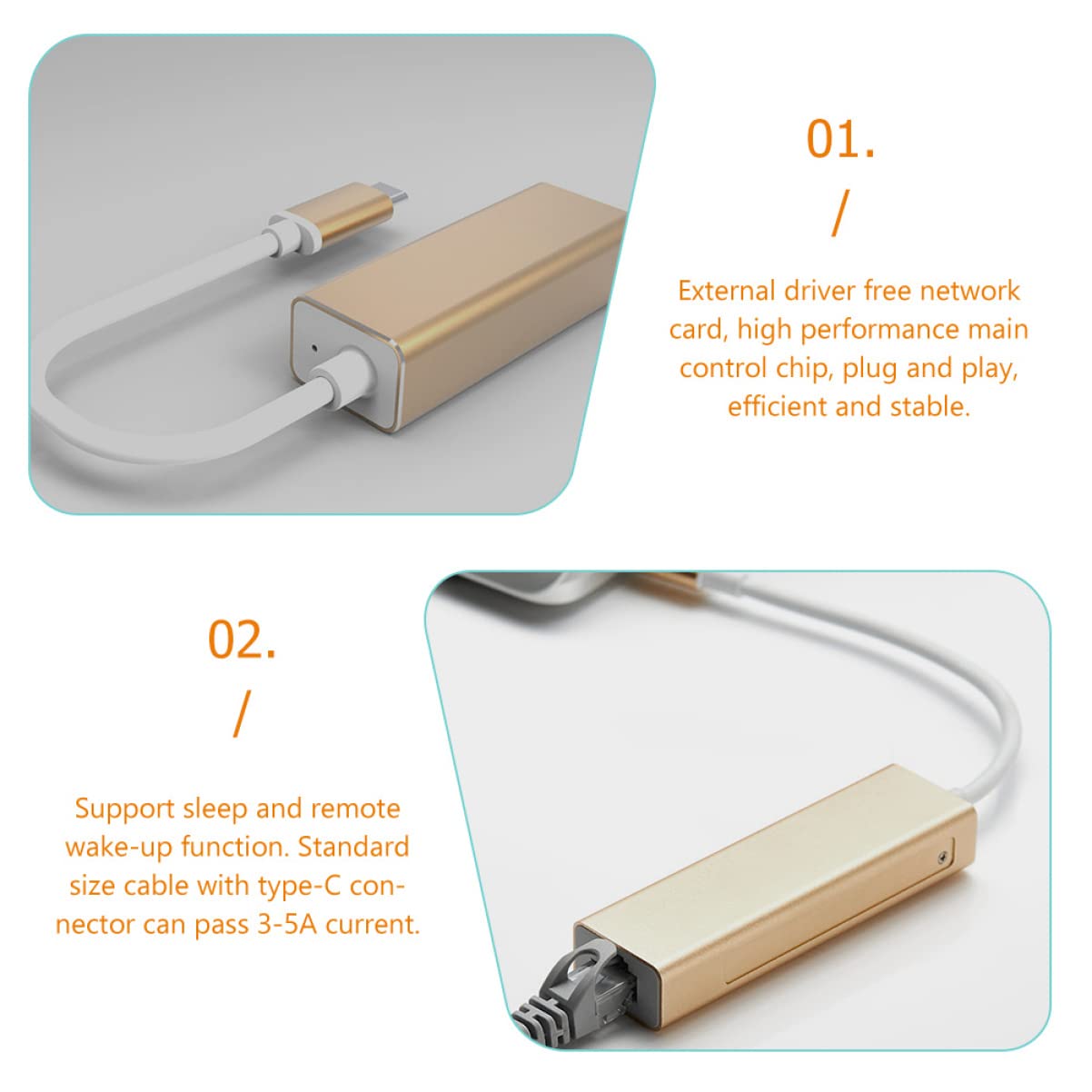 Gigabit Ethernet Tipo-C Mbps Usb-C da Internet a Rj Usb Adapter Lan Converter