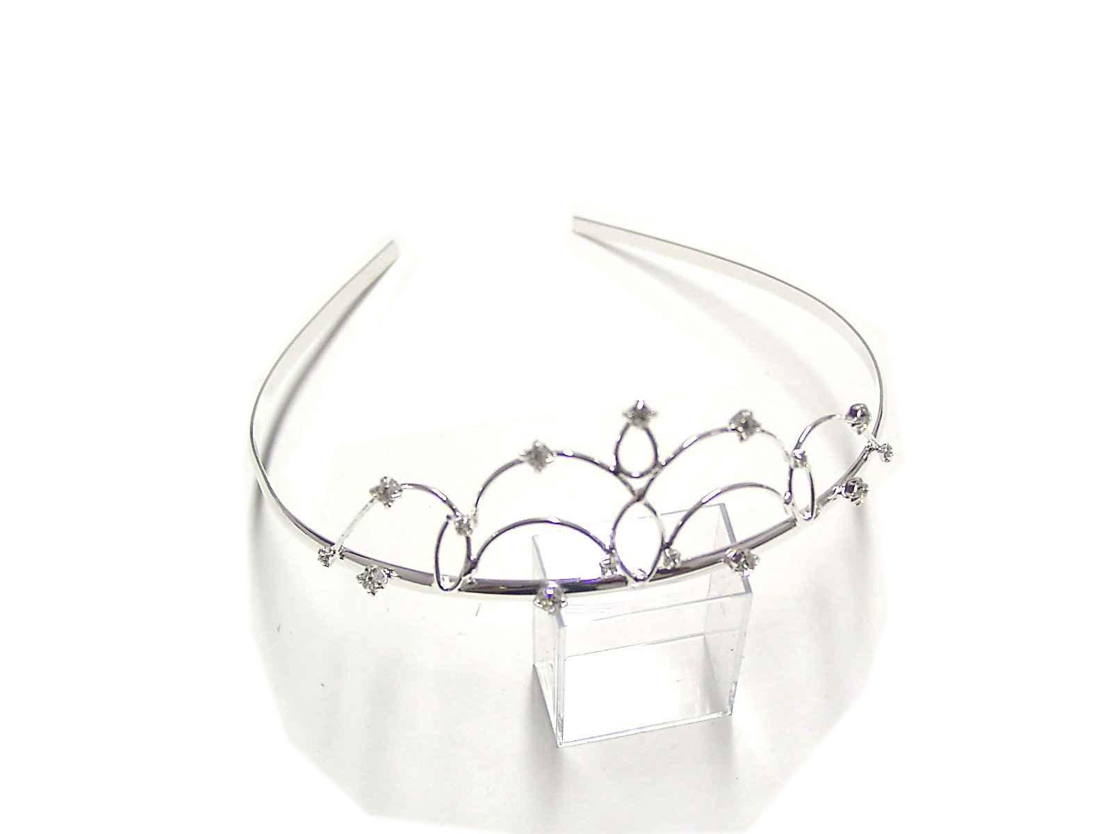 Chichi GiftsT5473 Shiny Silver Crystal Tiara
