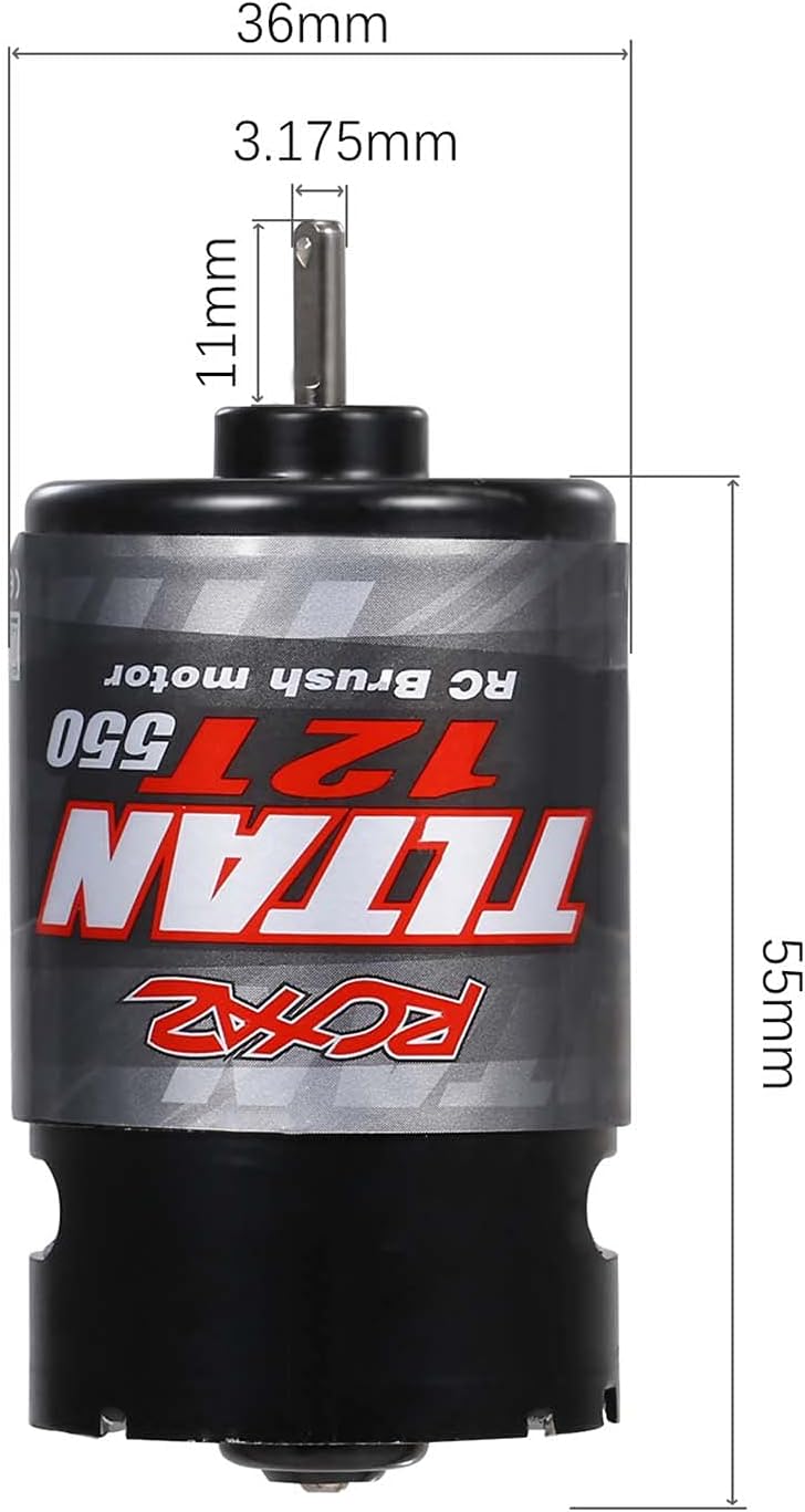 RC Motor,550 12T Brushed Motor Replacement for 1/10 Remote Control Off-Road Car HSP HPI Kyosho