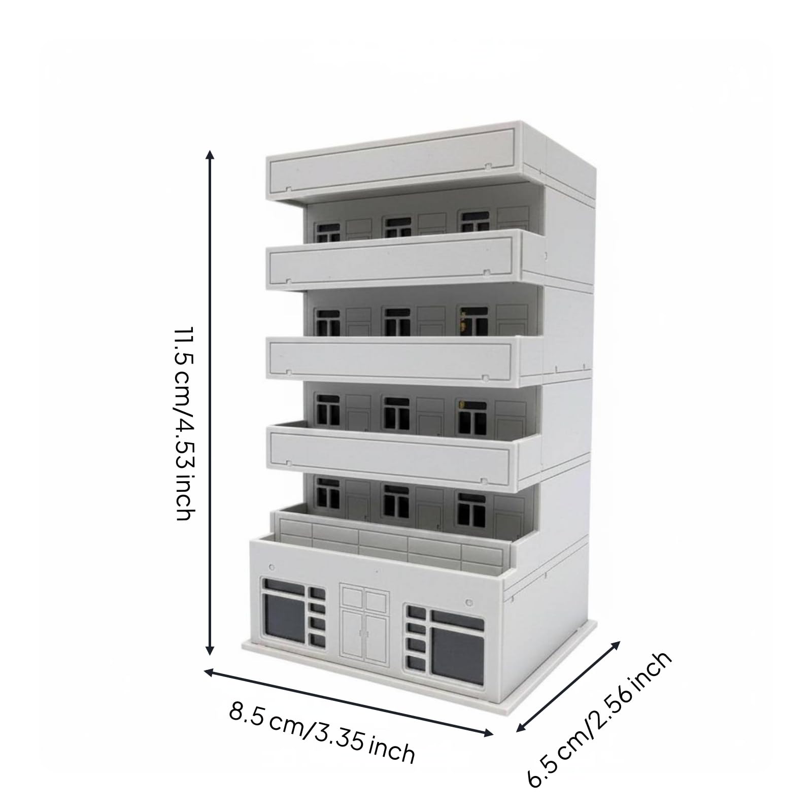 Amazon | KQFCAZRE ベランダ付き住宅模型 接着剤不要 組み立て式建物