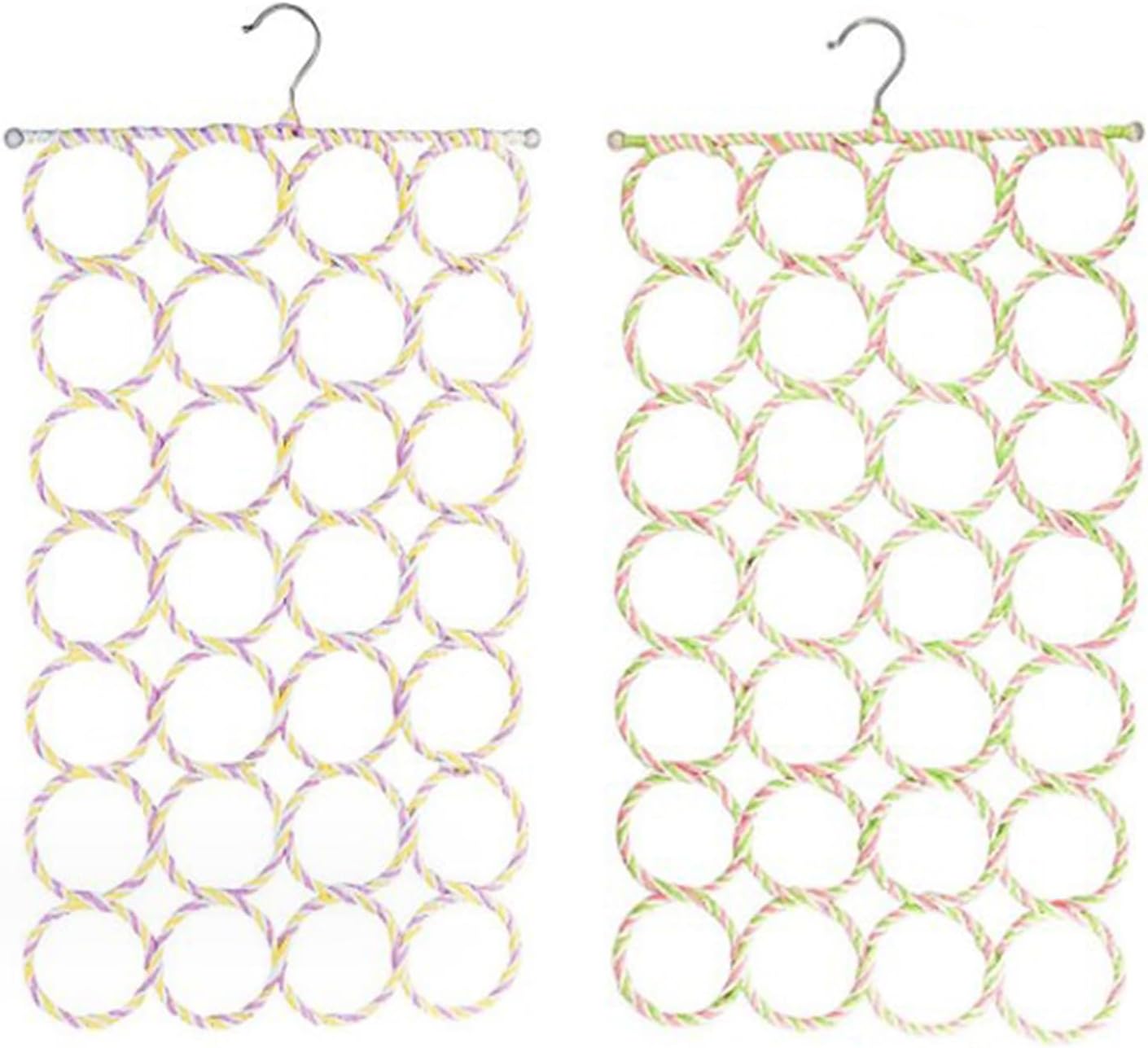 2Pcs Bird Swings Stand Parrot Hanging Climbing Net 28 Laps of Climbing Net Bird Toys Cotton Rope Hammock Ladder Circle Swing Frame