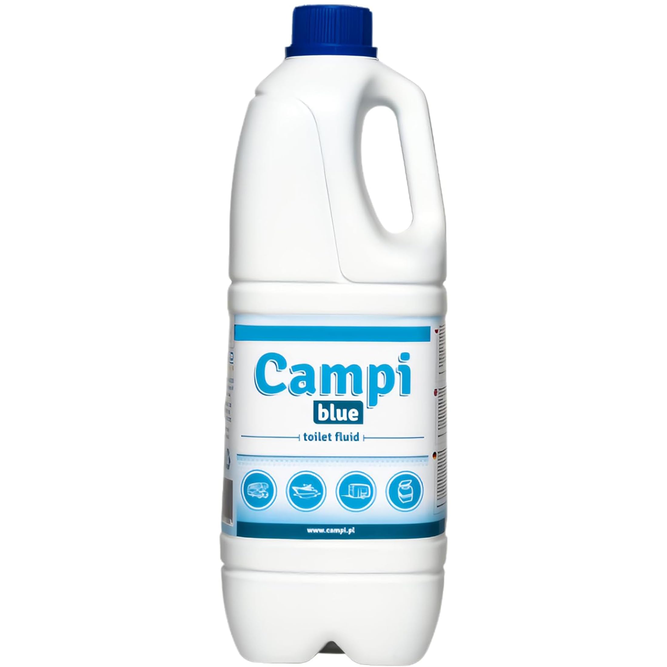 CAMPI Blue 2L - Sanitärflüssigkeit & Toilettenzusatz für Campingtoilette – Camping WC Chemie für Toilette – für Abwassertank Wohnwagen & Wohnmobil