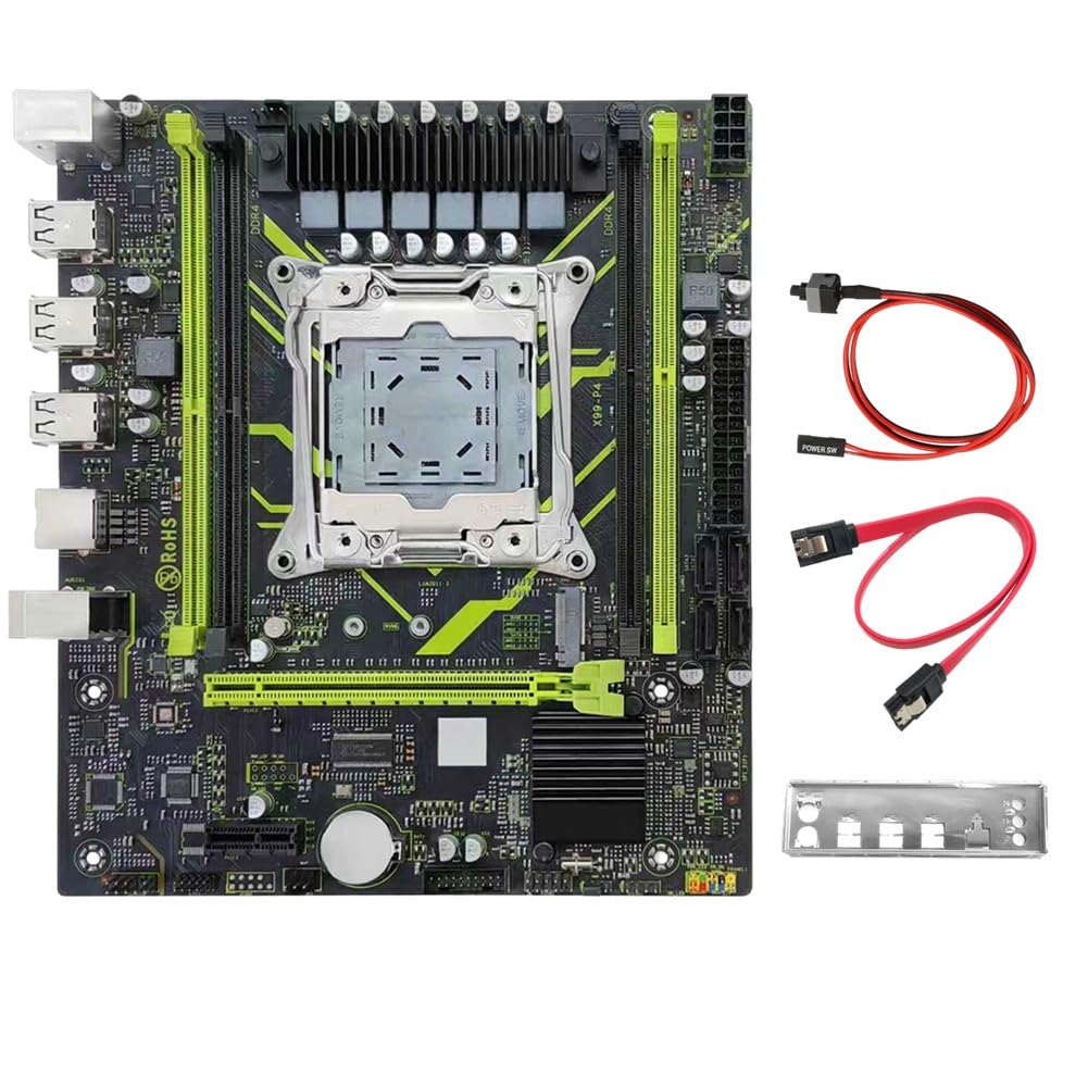 Zestaw Płyty Głównej X99 P4 z Chipsetem LGA2011 H55, Gigabitowym Ethernetem, Płytą Główną do Gier X99 DDR4 Ze Slotami M.2 NVME/NGFF
