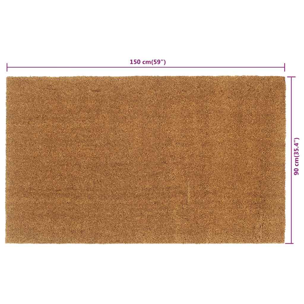 Felpudo de fibra de coco, 90 x 150 cm, color natural