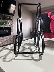 Amazon.com: Black Modern Wire Rustic Counter Wine Rack Countertop Table ...