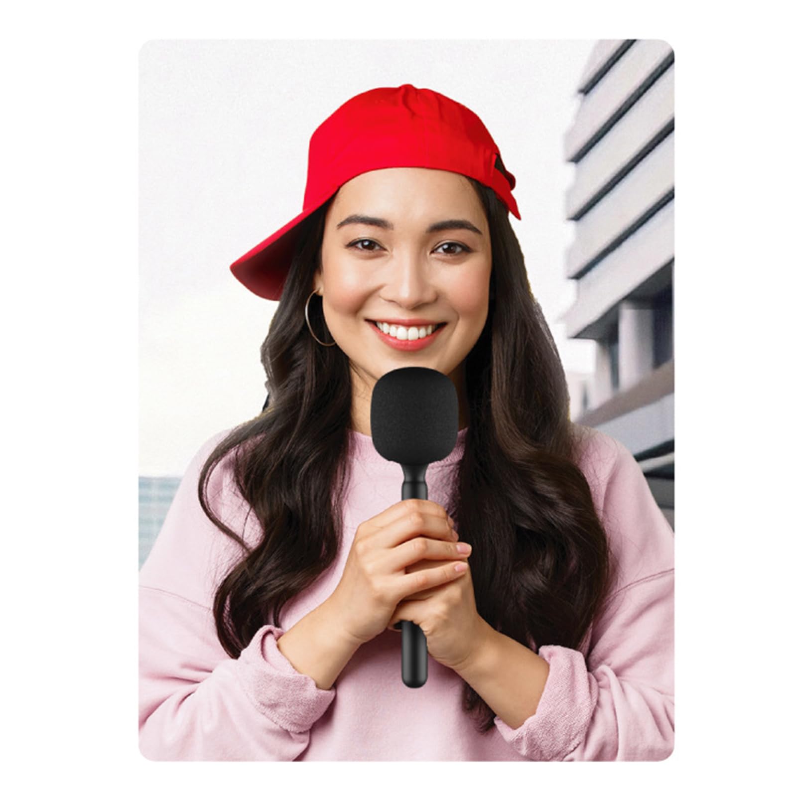 DIIOOMIEEU Wireless Microphone Handheld Grip Stick Bracket Stick for Mic/Go/Relacar Microphone