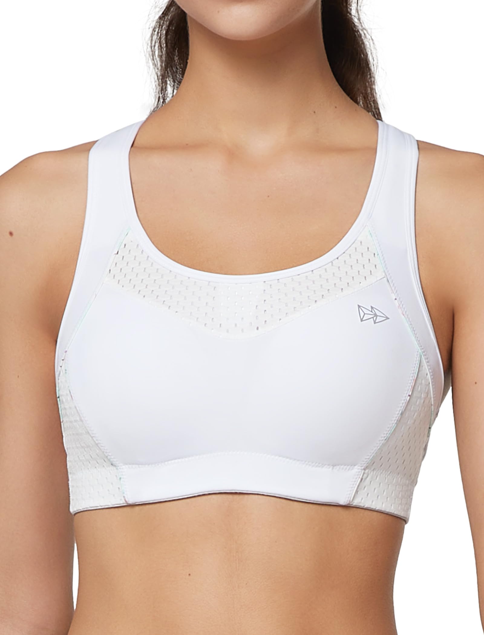 Yvette Soutien-Gorge de Sport Femmes Dos Nageur en Maille Maintien élevé Brassière sans Armatures avec Coussinets Fitness Équitation HIIT